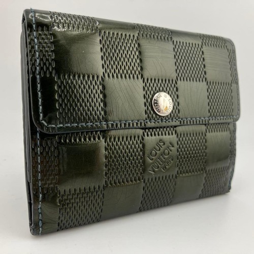 Louis Vuitton Damier Vernis Ludlow Mini Wallet Blue Rare Japan 078000