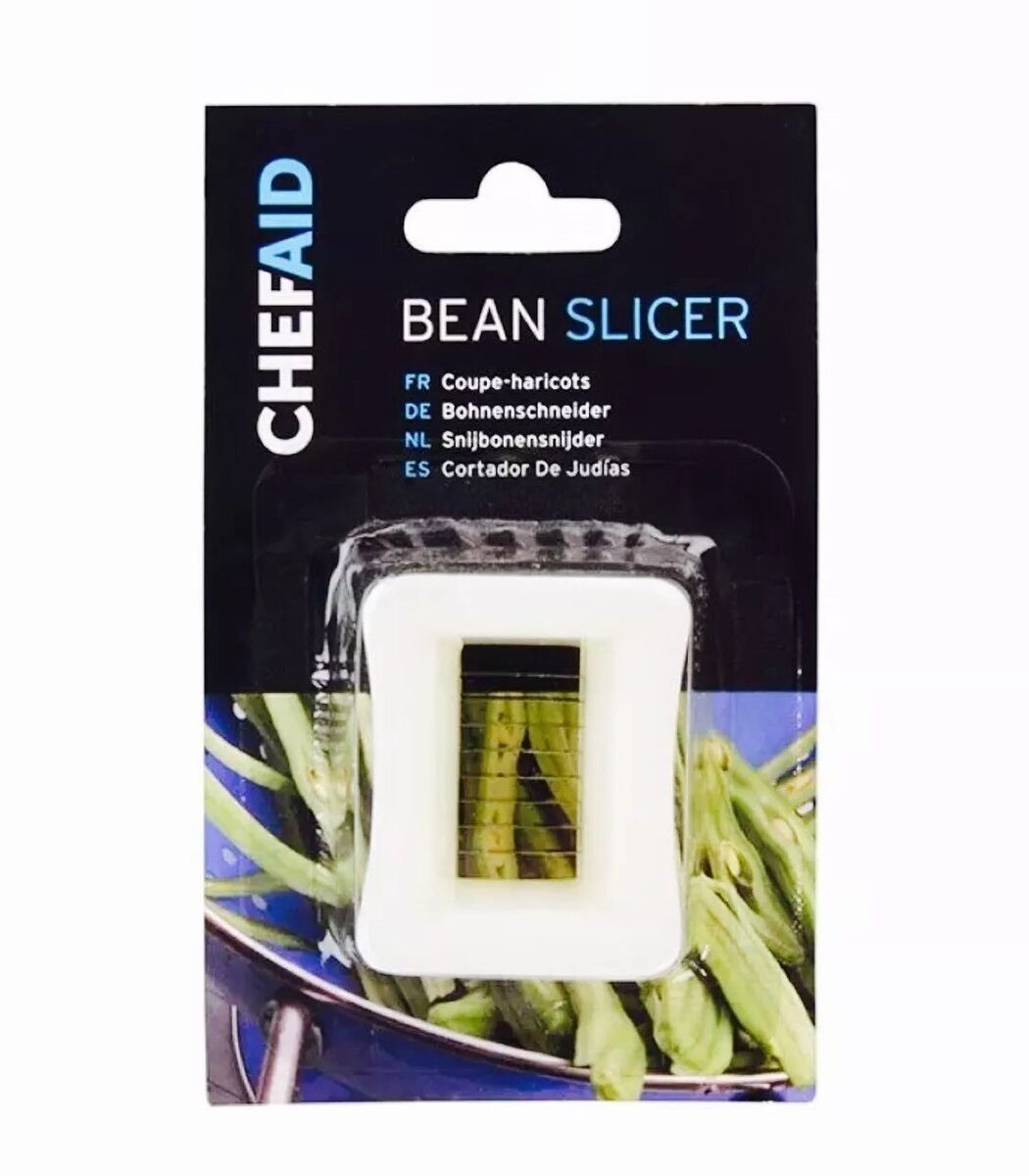 Homeware/Kitchenware - Chef Aid - White Plastic Stainless Steel Bean Slicer