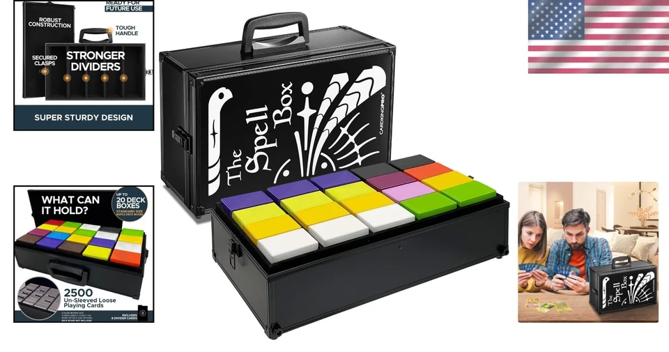 Caja protectora de almacenamiento de tarjetas | Se adapta a varios juegos de TCG Foto 2 de 4