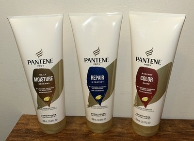 Lot of 3 Pantene Pro-V Conditioner 10.4 oz   Moisture, Repair & Color Shine