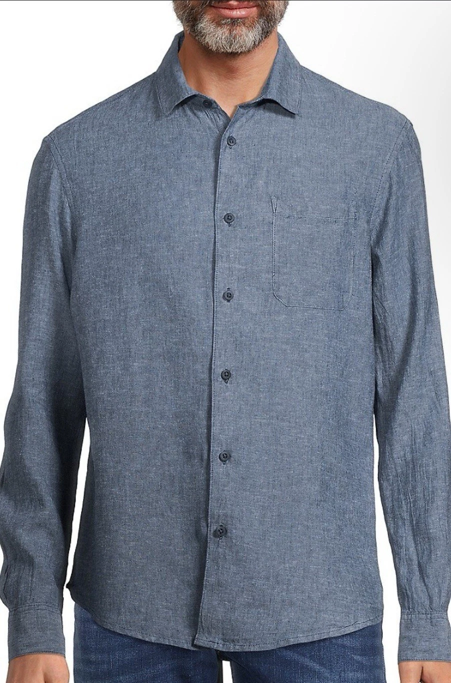 Men’s SAKS FIFTH AVENUE Linen Blend Long Sleeve Button Down Shirt medium
Opens in a new window or ta