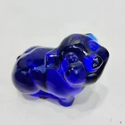 Fenton Cobalt Blue Pig Undecorated Art Glass 3 Inch Figurine