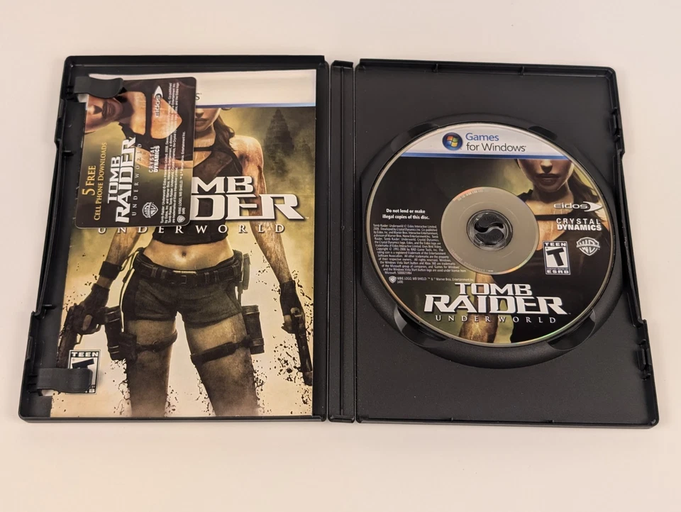 Tomb Raider Underworld (Windows PC, 2008) Instruction DVD-ROM Video Game TESTED - Image 3 of 4
