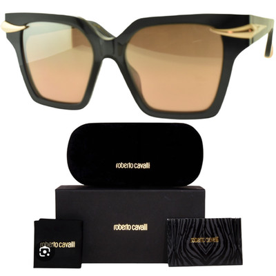 NEW!! ROBERTO CAVALLI SRC002 705X 54-18-140 Black Square Full Rim Sunglasses
