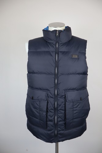 Napapijri, Napapijri Vintage Double-Face Quilted Puffer Vest, Men Zip, Blue, M