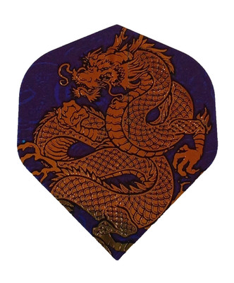 3 Dart Flights ''goldener Drache'' Schwarz