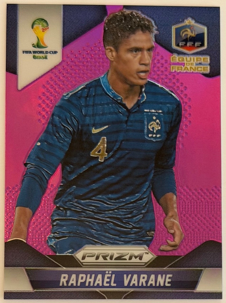 2014 Panini Prizm FIFA World Cup Soccer RAPHAEL VARANE #78 Purple Prizm #75/99