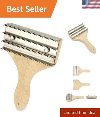 Buffing Wheel Rake 7-7/8 x 4-3/4 Stainless Steel Cleaning Tool for Buff Pads Use