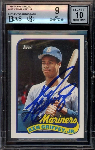1989 Topps Traded #41T Ken Griffey Jr. Rookie Auto BGS Authentic