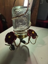 Mason Jar Hummingbird Feeder. See Pics
