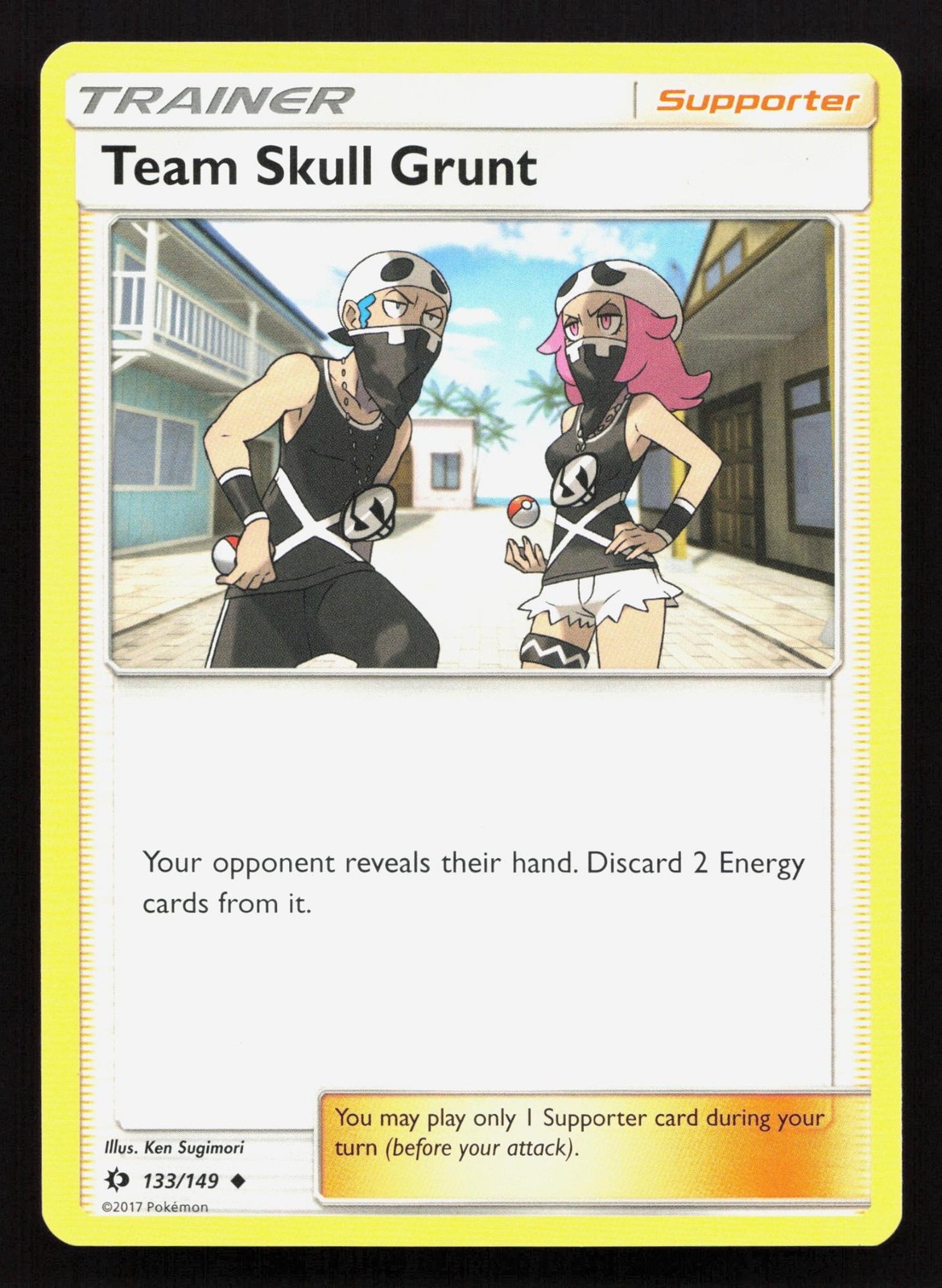 Team Skull Grunt 133/149 Sun & Moon NM Pokemon Card TCG