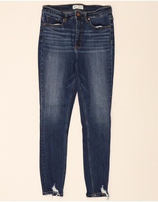 BKE Damen Distressed Skinny Jeans W29 L27 dunkelblau Baumwolle YH15