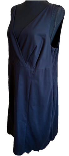 Lands End 16W 1X Black Scalloped Spring Minimalist Staple Feminine Classy Dress - Picture 4 of 7