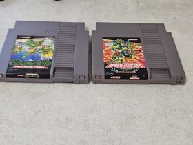 ORIGINAL NINTENDO NES TEENAGE MUTANT NINJA TURTLES 1 &2 TMNT GAMES TESTED