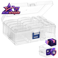 Aufbewahrungsbox Transparent Kunststoff 15 FäCher Quadrat Organizer