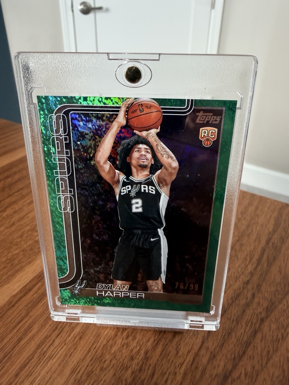 2025 Topps Basketball - RC Dylan Harper Flagship Green Holo Foil /99 #202 Spurs