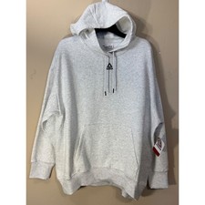 Reebok Hoodie Women Large Oversized Pullover Fleece Logo Sweatshirt NEW