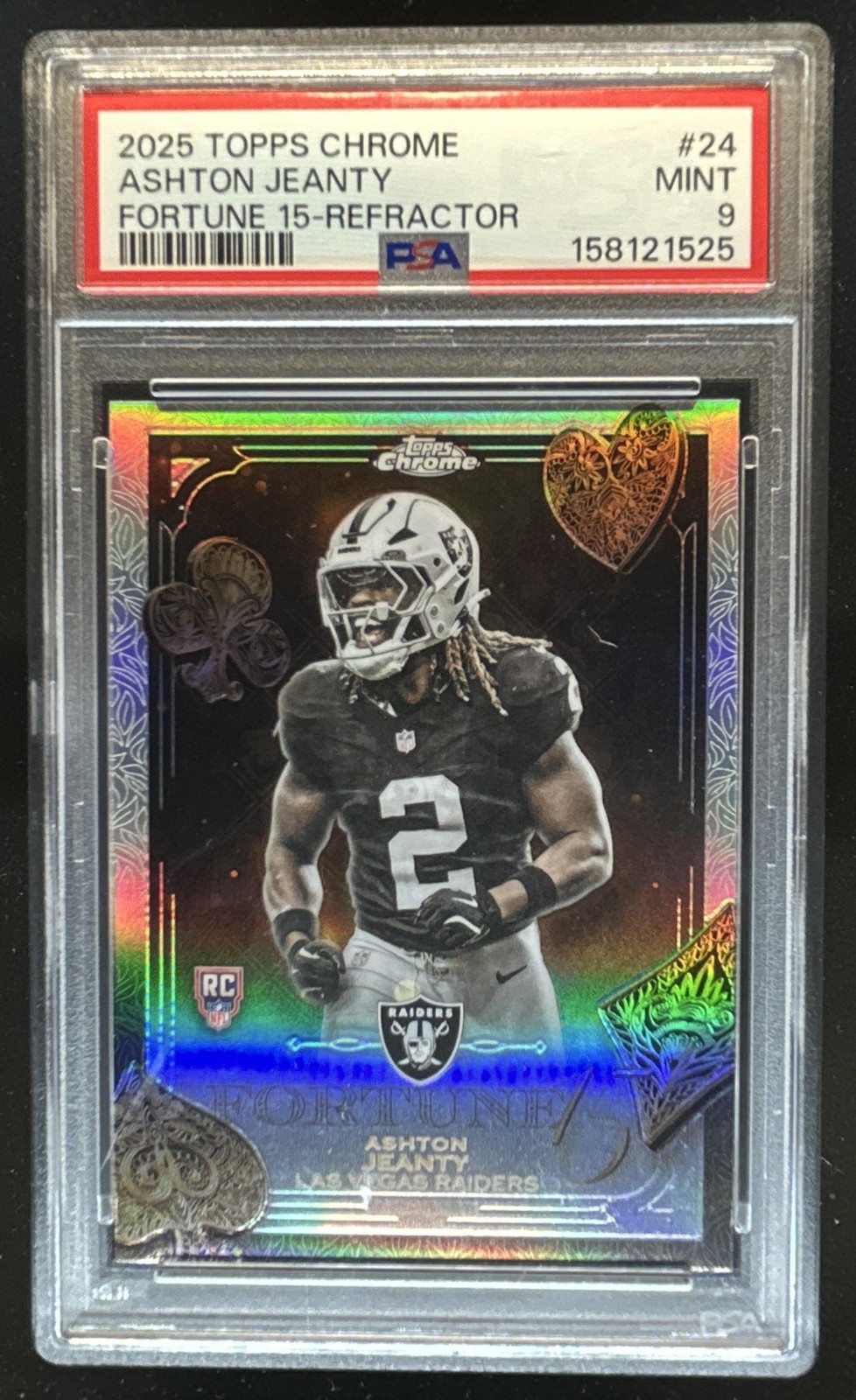 Ashton Jeanty Topps Chrome Fortune 15 #24 Refractor