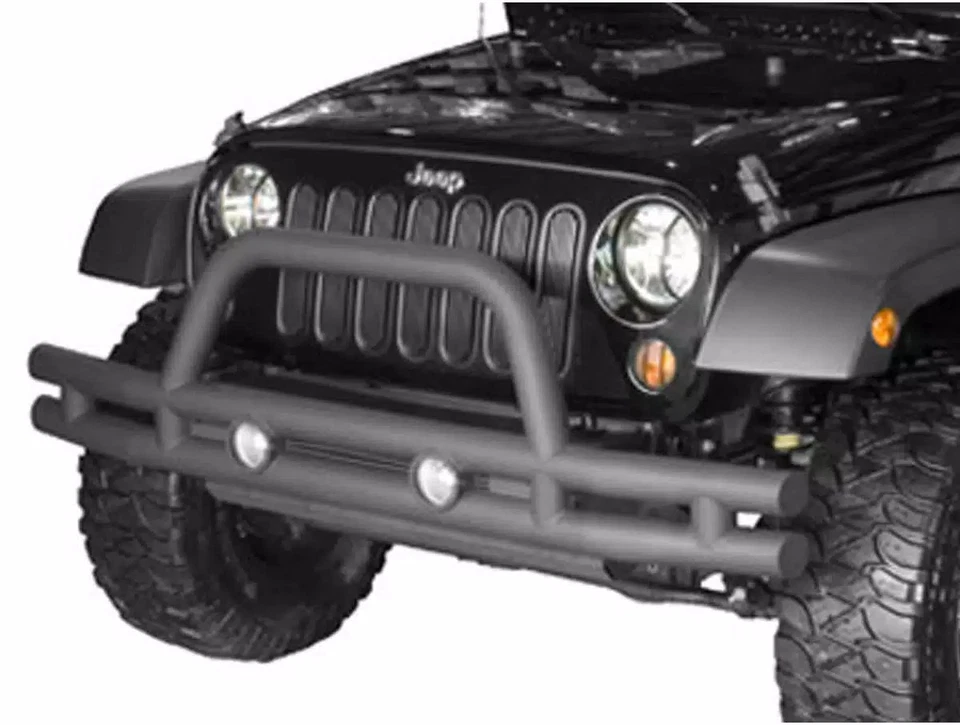 Rugged 1156102 Double Tube Bumper Front 3" Fits 1976-2006 Jeep CJ/Wrangler YJ/TJ - Изображение 2 из 3