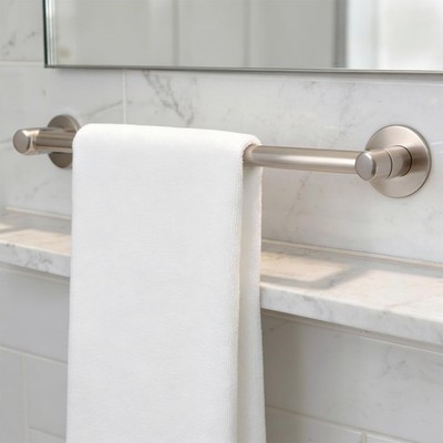 24 Inch Towel Bar Brushed Nickel Wall-Mounted Bathroom Holder Cylindrical