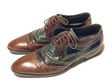 Dolce & Gabbana Croc Embossed Derby Men’s Dress Shoes Size EU44/US11 Made Italy