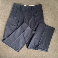Dockers Mens Easy Classic Fit Khaki Stretch Pants 33 x 30 Navy Blue Pleated