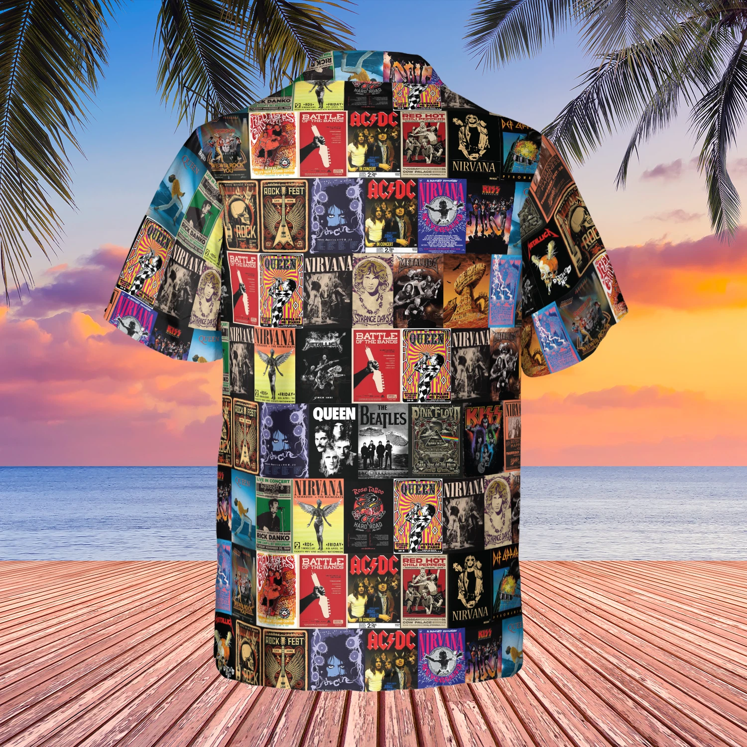 80s Rock Band Hawaiian Shirt