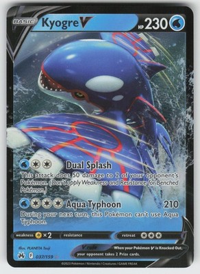 Kyogre V Ultra Rare Crown Zenith 037/159 Pokemon