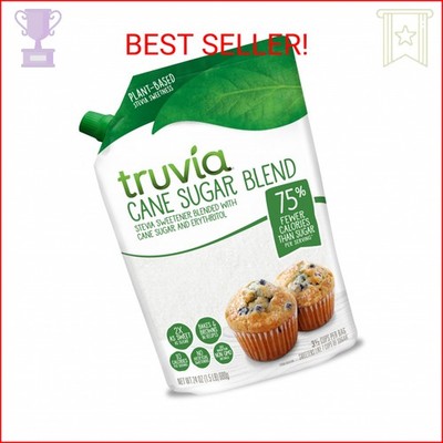 Truvia Cane Sugar Blend, Mix of Natural Stevia Sweetener and Cane Sugar, 24 oz B