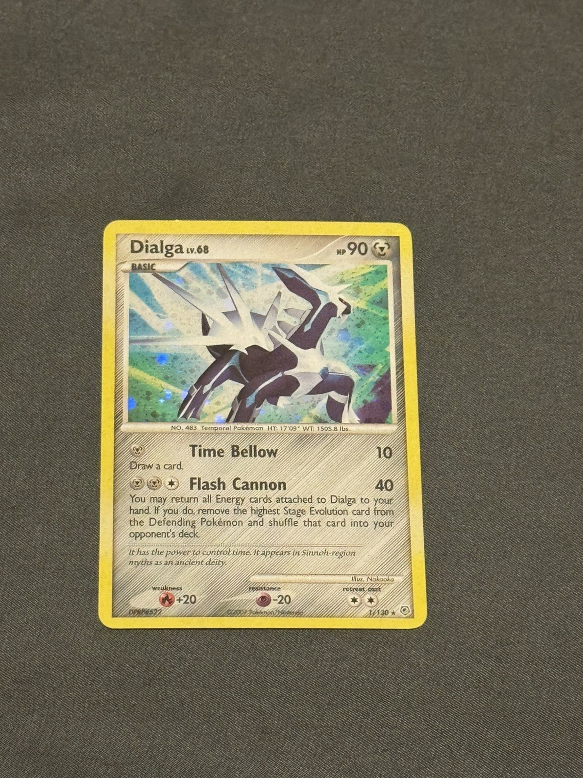 Dialga 1/130 Diamond and Pearl Pokemon Card Holo Rare Lightly Played LP