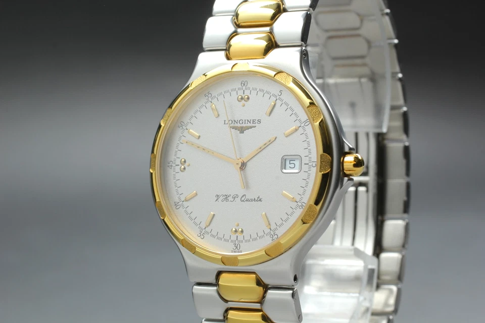 *Near MINT* Longines Conquest V.H.P L1.613.3 Gold 35mm Quartz Men's Watch JAPAN - Image 3 of 4