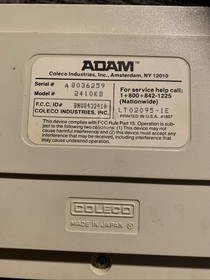 Adam Coleco ColecoVision Family Computer Console Game Keyboard Model2410CPU Rare