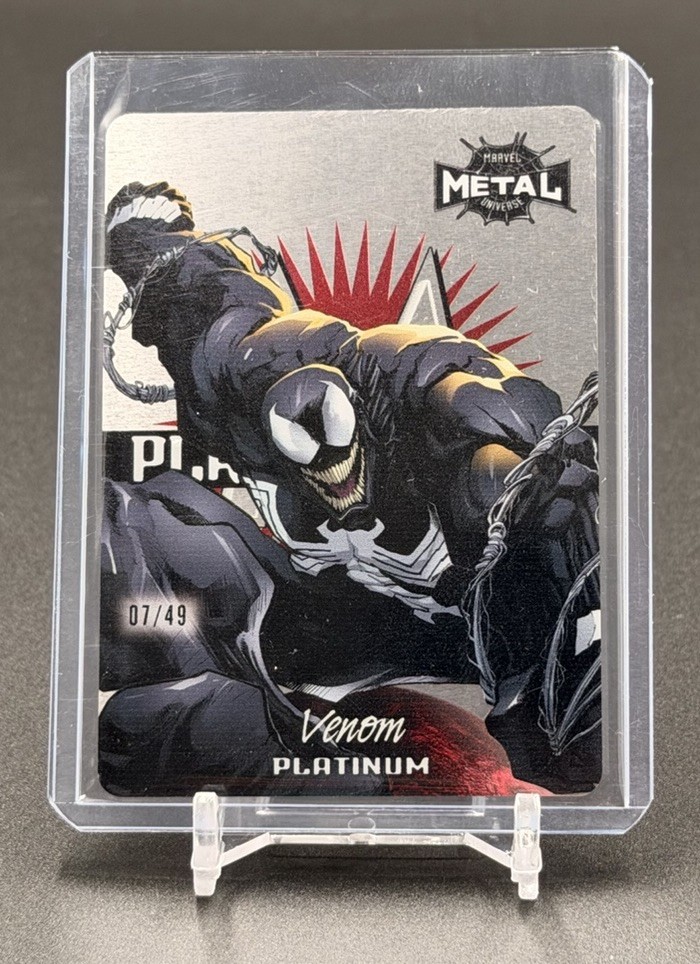 2021 Skybox Marvel Metal Universe Spider-Man - VENOM Planet Metal Platinum /49