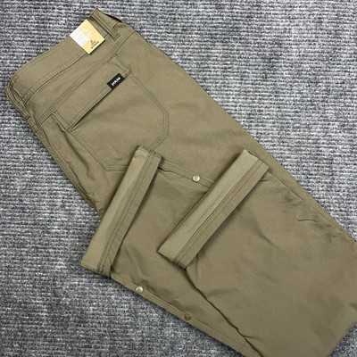 PrAna Stretch Zion Pant Green Men's 35x32 Straight Fit Cargo Roll UP Olive NWT