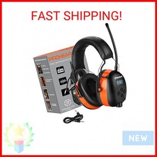 PROHEAR 027 AM FM Radio Headphones with Digital Display, 25dB NRR, Safety Ear Pr