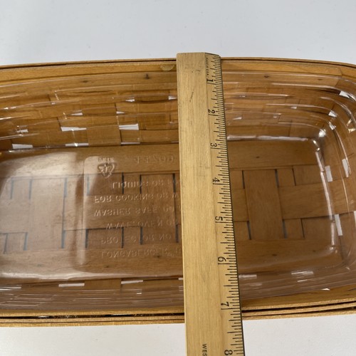 Longaberger Lined Bread Basket W/ Brick Warming Stone 30074 W/ Box & Care Manual - Picture 22 of 23