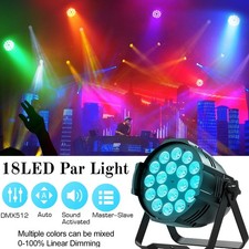 US 18 LED Stage PAR Light RGBWA UV DMX Wash Lighting DJ Wedding Show Bar Church