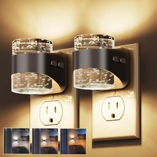Night Light Bubble Night Lights Plug into Wall 2 Pack Adjustable Night Light