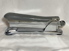 Ace Liner Stapler Gray Chrome Model 502 Ace Fastener Corp Vintage Made in USA
