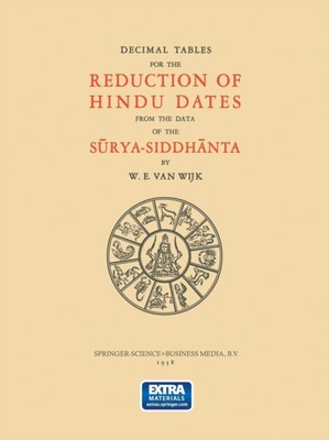 Wijk - Decimal Tables for the Reduction of Hindu Dates from the Data o - X555z