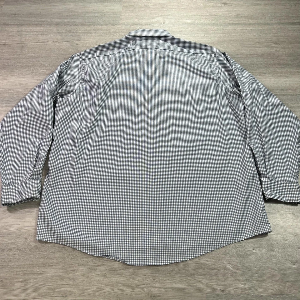 Camisa De Colección Arrow Fairfield Para Hombres 17.5 34/35 Azul Guinga Pinpoint Oxford EE. UU. Foto 2 de 4