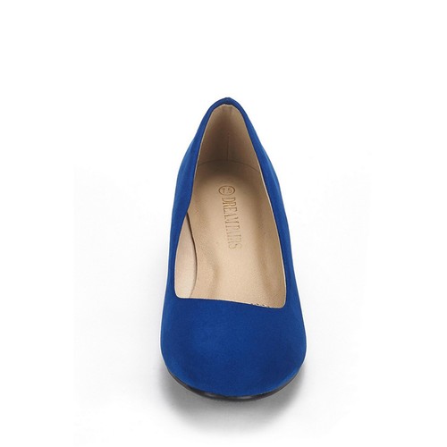 Women Pumps Low Wedges Heels Round Toe Office Work Business Dress Pumps - Picture 48 of 86