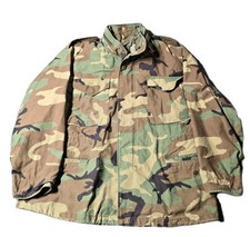 Military Field Jacket Mens Short Medium Coat Cold Weather Woodland Camo M65