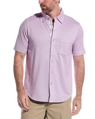 Tommy BahamaMen s San Lucio Paradise Happy Hour Button Down ShirtPurple XXL 