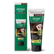 Streax Insta Shampoo Squeeze Pack Hair Colour for Women  Men Dark Brown 200gm