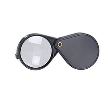 Pocket Magnifier Loupe 5X 10X 15X Triple Folding Magnifying Glass Jewelry Eye...