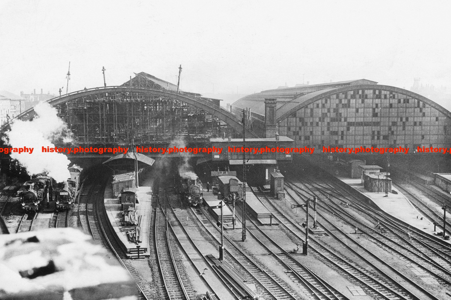 F020988 Top view of Schlesischer Bahnhof Berlin Germany 1928