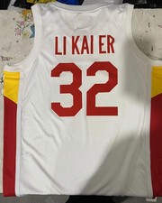 2023 Li Kaier #32 Team China Basketball Jersey Kyle Anderson S-3XL White Red