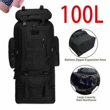 100L Outdoor Hiking Military Tactical Backpack Rucksack Camping Trekking Bag US