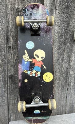 Vintage 80s Variflex Skateboard Deck & OG Trucks Alien Graphic | eBay